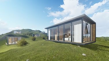 La construction préfabriquée moderne de luxe de Moonbox loge l'installation de site avec la structure en aluminium de cadre