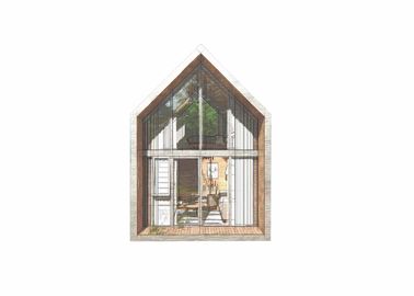 Le grenier préfabriqué écologique autoguide les maisons modulaires modernes de luxe en bois légères gris-foncé