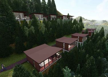 La Chambre préfabriquée de luxe élevée 50m2 ignifugent les maisons modulaires d'Eco pour la crête/montagne